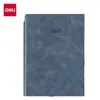 Envío Gratis Cuaderno Cubierto de Cuero Deli 22215 Material PU Bloc de Notas de Negocios 25K con Portalápices Correa Diagonal Cuaderno A5