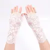 Nuevos Guantes de Encaje Largos Delgados Transpirables Seda de Hielo Cortos Equitación Conducción Etiqueta Protector Solar Boda Baile de Boda