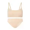 Skim Kardashi S Lencería Sujetador sin Costuras para Mujer Taza Fina Cuello Redondo Estilo Camiseta Set de Sujetador Apto para Todos