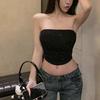 Camisola Branca para Mulheres 2025 Novo Estilo de Verão com Bojos Internos e Costas Sexy Bonitas Lingerie Usada por Fora Top Tubo