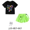 Ropa de actuación de street dance para niños para el 1 de junio, ropa infantil de verano de marca hip-hop moderna para niños, conjunto de actuación de street dance para niñas