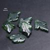13x17mm natural verde escuro jade pequenas folhas DIY estilo antigo hairpin corpete brincos acessórios