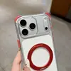 Adecuado para iPhone 18 Pro Max, funda de teléfono magnética transparente anticaídas en las cuatro esquinas, cubierta protectora con soporte giratorio Apple 17