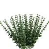 Folhas de Eucalipto Artificiais 38cm Folha de Eucalipto Única Planta Verde Artificial Buquê Decoração de Casa Cruzada Flor