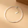 Nalan Plata S925 Exquisito y Sencillo Estilo Ins Diseño de Nicho Elegante Ágata Blanca Pulsera de Plata S8520