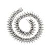 Collar de Calle con Púas de 12 mm Estilo Hip-Hop para Hombres y Mujeres, con Elementos Geométricos con Incrustaciones de Aleación y Pedrería
