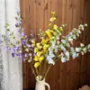 Flor de concha de 3 pétalas artificial alta qualidade flor artificial decoração de casa vaso adereço de foto arranjo floral decoração de casamento atacado
