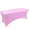 Capa de Mesa Retangular Elástica 6 pés Toalha de Mesa Envoltório Completo para Casamento ao Ar Livre Banquete Evento Coquetel Forma de Leque
