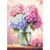 Pintura diamante faça você mesmo flor pintura à mão hortênsia diamante redondo diamante cheio cross-border quente decoração de interiores pintura fabricantes atacado