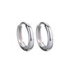 Pendientes de gota para mujer Día del Hombre Corea del Sur estilo INS círculo hebilla de oreja brillante plata 925 estilo neutro joyería de oreja personalizada Plata
