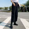 Jeans de mezclilla anchos estilo papá para mujer, negros, de cintura alta, ajustados, cubren imperfecciones, rectos, de nueve puntos, para petite, versátiles, de largo completo
