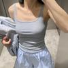 Camisola Americana Sexy para Chica con Rayas Deportivas de Doble Tirante para Uso Interior y Exterior, Top de Aspecto Adelgazante R212