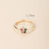Rongyu ebay AliExpress comercio exterior anillo simple europeo y americano nicho anillo de dedo índice de flor colorida