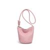 Bolsa Balde de Palha Francesa de Nicho Bolsa Tote Feminina de Grande Capacidade Bolsa Cesta de Legumes Retrô Casual Bolsa Transversal de Ombro Único
