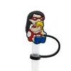 Tapa de Popote con Personaje de Dibujo Animado Tapa para Popote Tapón de Polvo de Silicona Decoración de Popote de Fiesta Anime Producto Transfronterizo