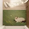 Felpudo Decorativo para Entrada de Jardín con Animales Lindos, Felpudo Decorativo para Recibidor que Elimina el Polvo, Felpudo de Bucle de Seda Resistente a la Suciedad para Interiores y Exteriores