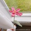 Handmade crochet flor de lã terminou buquê de tulipa flor artificial flor eterna dia do professor presente tenda atacado
