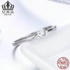 Efule plata esterlina S925 temperamento anillo femenino nuevo original diamante en forma de corazón anillo simple SCR450