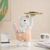 Bolso urso chave de entrada armazenamento decoração creme estilo sala de estar bandeja rack de armazenamento movendo nova casa casa aquecimento presente
