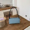 Design Minimalista Francês de Nicho, Bolsa de Braço Retro de Luxo, Bolsa de Mão Quadrada Pequena de Cor Sólida, Bolsa Transversal Tendência para Mulheres