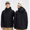Chaqueta tres en uno XCC5237, ropa de trabajo hecha a medida, uniforme de grupo para otoño e invierno con forro polar y logo impreso