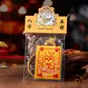 Tarjeta de Protección Amuleto de Gato Pegatina para Teléfono Móvil Tarjeta de Fortuna de Cinabrio Pintada a Mano para Riqueza y Bendiciones Tarjeta de Bendición para Mascotas Amuleto de Seguridad de Gatito de Cinabrio