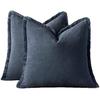 Funda de Almohada Color Sólido Algodón Lavado 2025 Amazon Borla Bohemia Decoración para Funda de Cojín de Sofá de Sala de Estar