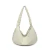 Bolso de Hombro Individual Acolchado de Nailon Otoño Nuevo Coreano Bolso Cruzado Casual de Gran Capacidad para Mujer Bolso de Lona de Moda Tipo Dumpling