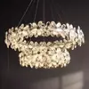 Sala de estar de estilo europeo, dormitorio, comedor, estudio, candelabro francés de cristal floral LED, lujo ligero y grandioso, adecuado para vestíbulos de hoteles y villas