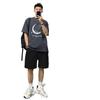 Traje de camiseta de verano para hombre transfronterizo Drapeado Suelto Manga corta Casual Manga media Camiseta de moda Pantalones a media pierna Conjunto de dos piezas