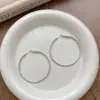 Pendientes de aro grandes, modernos y únicos, estilo francés, con pasador de plata S925, pasador de plata, de alta gama, versátiles para el uso diario