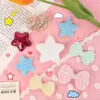 Fofo fresco desenho animado glitter estrela de cinco pontas coração adesivos de tecido acessórios presilha infantil corda de cabelo acessórios decorativos para roupas