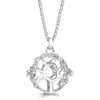 Pendente Vazado Flor Gota Mexicana Aromaterapia Corrente de Aço Titânio Diamante Difusor de Óleo Essencial Colar para Mulheres