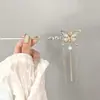 Nuevo Pasador de Pelo Elegante Estilo Chino Mariposa Perla Luna Creciente Borla Estilo Antiguo, Pasador Sencillo de Alta Gama para Mujeres