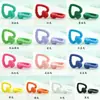Agita el sonido de las explosiones del comercio exterior amor costura de semicírculo pendientes de pintura en aerosol pendientes pendientes de personalidad simple joyería acrílica mujeres
