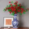 Jarrón de esfera celeste de porcelana azul y blanca de Jingdezhen, jarrón de flores de cerámica pintado a mano, decoración de modelo de sala de estar para el hogar de porcelana