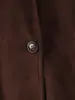 Ropa Nueva para Mujer Otoño e Invierno 2025 Europea y Americana Transfronteriza Moda Europea y Americana Gabardina con Cuello de Solapa de Gamuza con Cinturón para Mujer