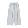 Magmans Calça Jogger Casual Retro Japonesa Estilo Faculdade Primavera e Outono Masculina Marca Tendência Esportiva Reta Solta K7622