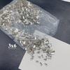 Manicura mini plana diamante blanco con forma especial tamaño pequeño celebridad de internet mismo estilo transparente diamante cuadrado gota de agua amor rectangular