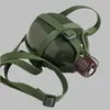 Botella de Agua Plana Estilo Antiguo Verde Militar al por Mayor Botella de Agua para Exteriores Aluminio Montañismo Entrenamiento de Estudiantes Gran Capacidad Portátil