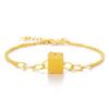 Pulsera Collar Marca Ping An Sin Than Oro Arena Vietnamita para Mujer Método Antiguo Fácil Alto Sentido Pequeña Marca Cuadrada Joyería para Novia