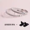 Zapatillas de tacón alto con diamantes brillantes, sandalias para evitar que los zapatos se caigan del pie, cordones de diamante brillante, cordones elásticos fijos para evitar el talón