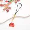 Adornos para teléfono con forma de caja de regalo pequeña de Navidad transfronteriza, colgante de Papá Noel, mini cadena para teléfono, colgante de joyería para mujer