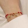 Nuevo Año Animal del Tigre Campana Animal Pulsera de Cuerda Roja Trenzada Joyería Ins Simple Pareja Estudiante Joyería de Mano