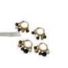 Maillard Estilo Chino Nuevo Pendientes de Borla con Cuentas de Ojo de Tigre Perla Pendientes de Otoño e Invierno Lujo Ligero Retro Gama Alta para Mujer