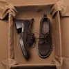 Mocasines de Piel Suave Estilo Británico con Suela Gruesa para Mujer 2026 Tendencia Primavera Nuevas Llegadas Retro con Cordones Tacón Grueso Versátiles Zapatos Pequeños de Piel