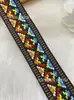 Cinta de jacquard bordada étnica de 2.0 cm a 4.5 cm para accesorios para el cabello, tocados, accesorios para ropa de actuación, cinturón de embalaje para cajas de regalo