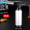 Pistola de Soplete Doble de Paso Directo de Alta Temperatura Pistola de Soldadura Encendedor de Pistola de Soplete a Prueba de Viento Encendedor de Pistola de Soplete Bloqueo de Fuego Llama Azul Encendedor de Cigarros Velas