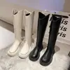 Nuevos Zapatos Otoño/Invierno 2026 Mujer Parte Superior Flexible Botas Altas de Monta Planas Cómodas Versátiles Corte en V