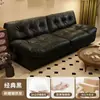 Sofá Nuvem Fashion na Cor Creme para Apartamentos de Aluguel, Sofá-Cama Pequeno Espaço Rígido de Tecido, Sofá Preguiçoso para Sala de Estar